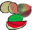 Mango melon watermelon